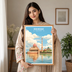 Iron Mosque - Malaysia - Travel Wall Art Deco Poster Print