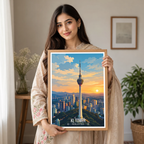 KL Tower - Malaysia - Travel Wall Art Deco Poster Print