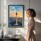 KL Tower - Malaysia - Travel Wall Art Deco Poster Print
