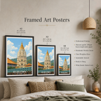 Kek Lok Si Temple - Malaysia - Travel Wall Art Deco Poster Print