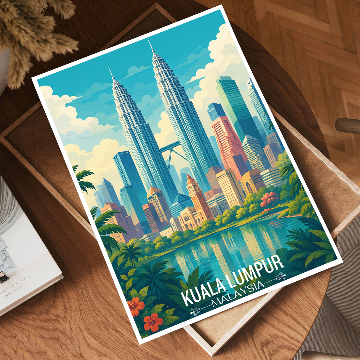 Kuala Lumpur - Malaysia - Vintage Travel Wall Art Poster Print