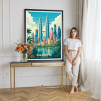 Kuala Lumpur - Malaysia - Vintage Travel Wall Art Poster Print