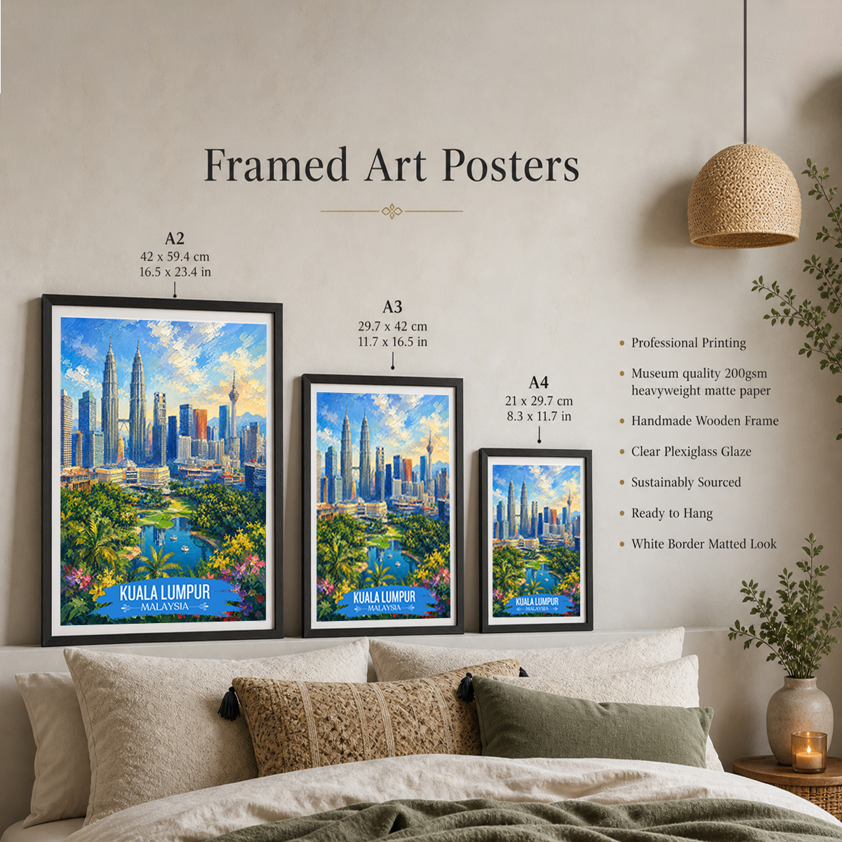 Kuala Lumpur - Malaysia - Vintage Travel Wall Art Poster Print (Copy)