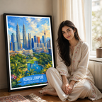 Kuala Lumpur - Malaysia - Vintage Travel Wall Art Poster Print (Copy)