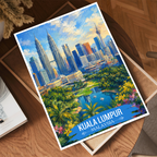 Kuala Lumpur - Malaysia - Vintage Travel Wall Art Poster Print (Copy)