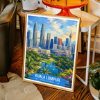 Kuala Lumpur - Malaysia - Vintage Travel Wall Art Poster Print (Copy)