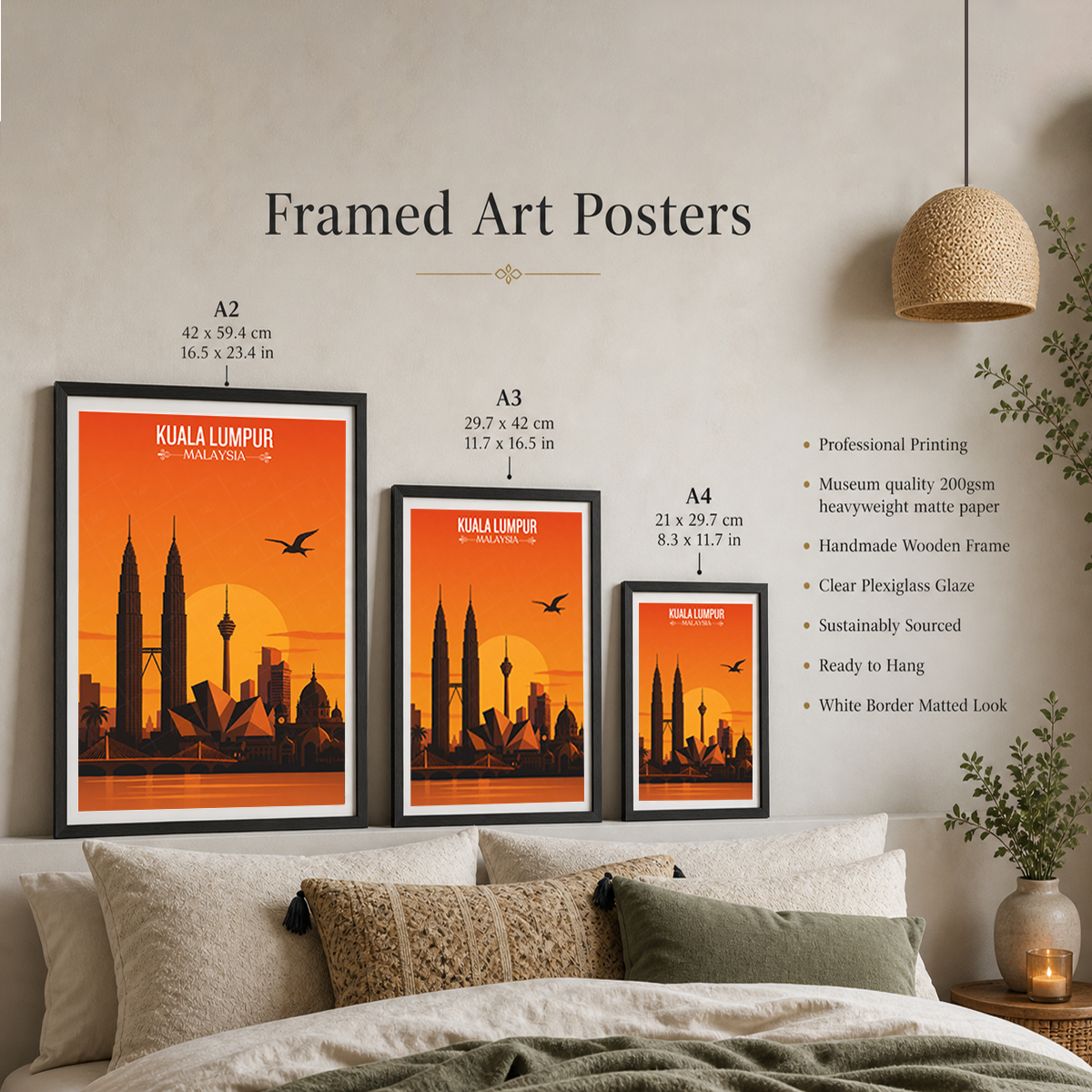 Kuala Lumpur - Malaysia - Vintage Travel Wall Art Poster Print