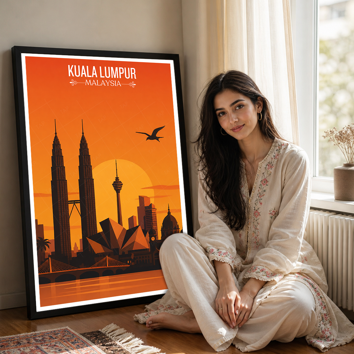 Kuala Lumpur - Malaysia - Vintage Travel Wall Art Poster Print