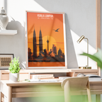 Kuala Lumpur - Malaysia - Vintage Travel Wall Art Poster Print