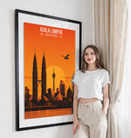 Kuala Lumpur - Malaysia - Vintage Travel Wall Art Poster Print