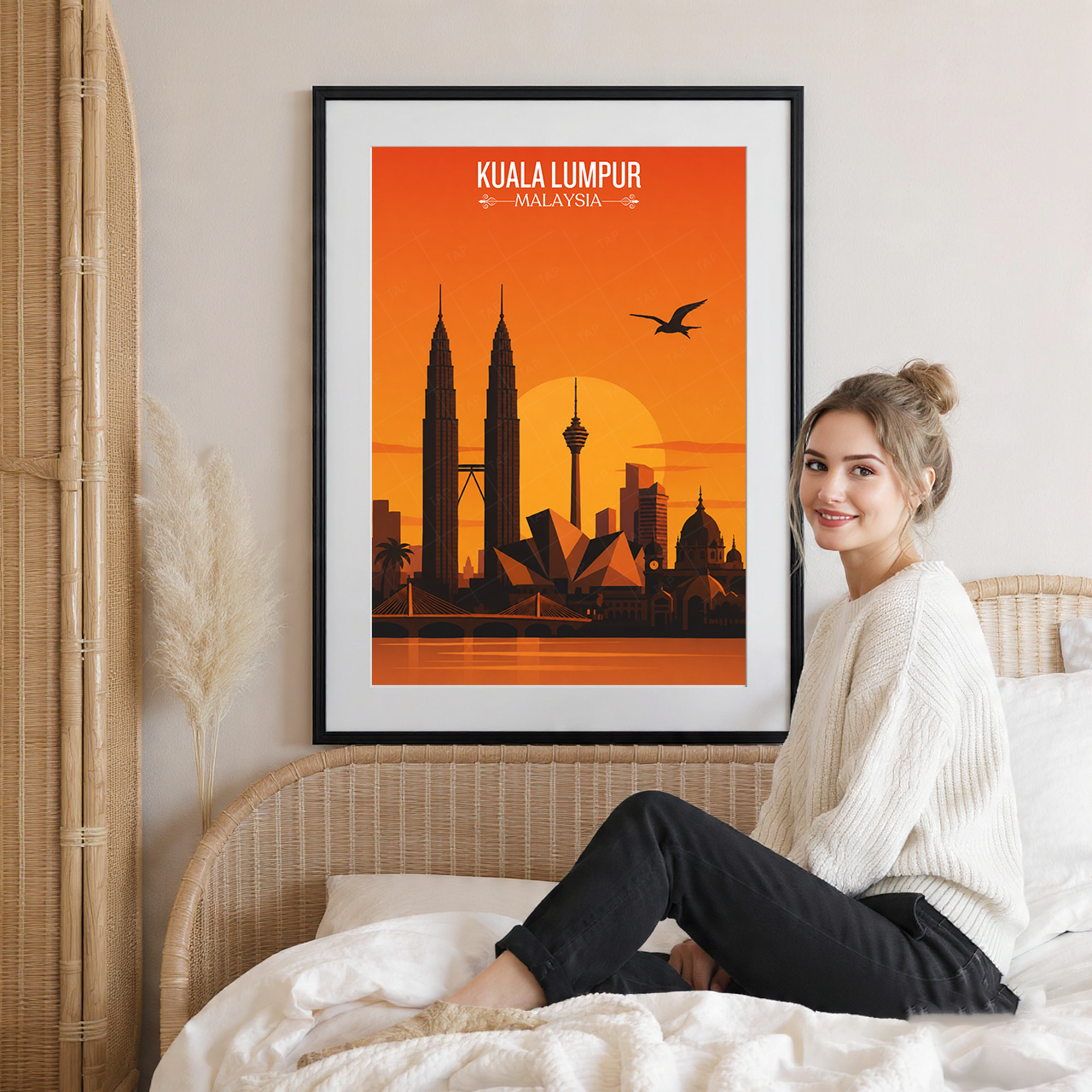 Kuala Lumpur - Malaysia - Vintage Travel Wall Art Poster Print