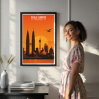 Kuala Lumpur - Malaysia - Vintage Travel Wall Art Poster Print