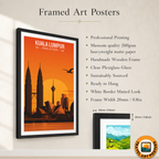 Kuala Lumpur - Malaysia - Vintage Travel Wall Art Poster Print