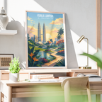 Kuala Lumpur - Malaysia - Vintage Travel Wall Art Poster Print