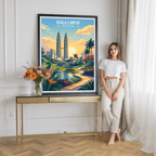 Kuala Lumpur - Malaysia - Vintage Travel Wall Art Poster Print