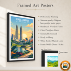 Kuala Lumpur - Malaysia - Vintage Travel Wall Art Poster Print