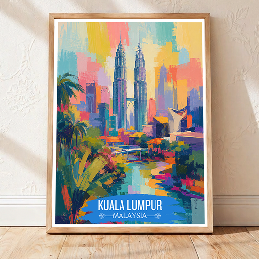 Kuala Lumpur - Malaysia - Vintage Travel Wall Art Poster Print - Art Print - Travel Art Poster