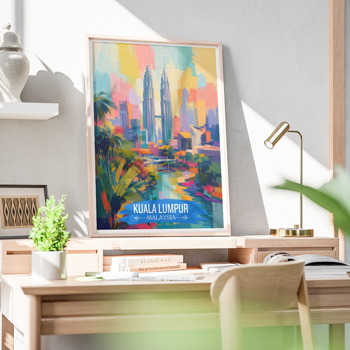 Kuala Lumpur - Malaysia - Vintage Travel Wall Art Poster Print