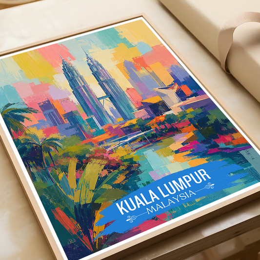 Kuala Lumpur - Malaysia - Vintage Travel Wall Art Poster Print - Art Print - Travel Art Poster