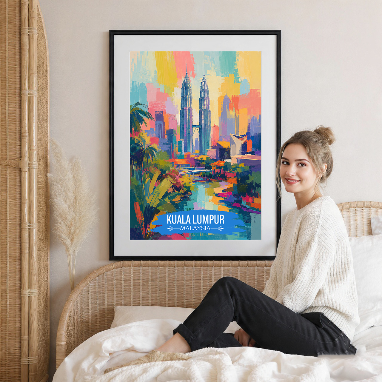 Kuala Lumpur - Malaysia - Vintage Travel Wall Art Poster Print