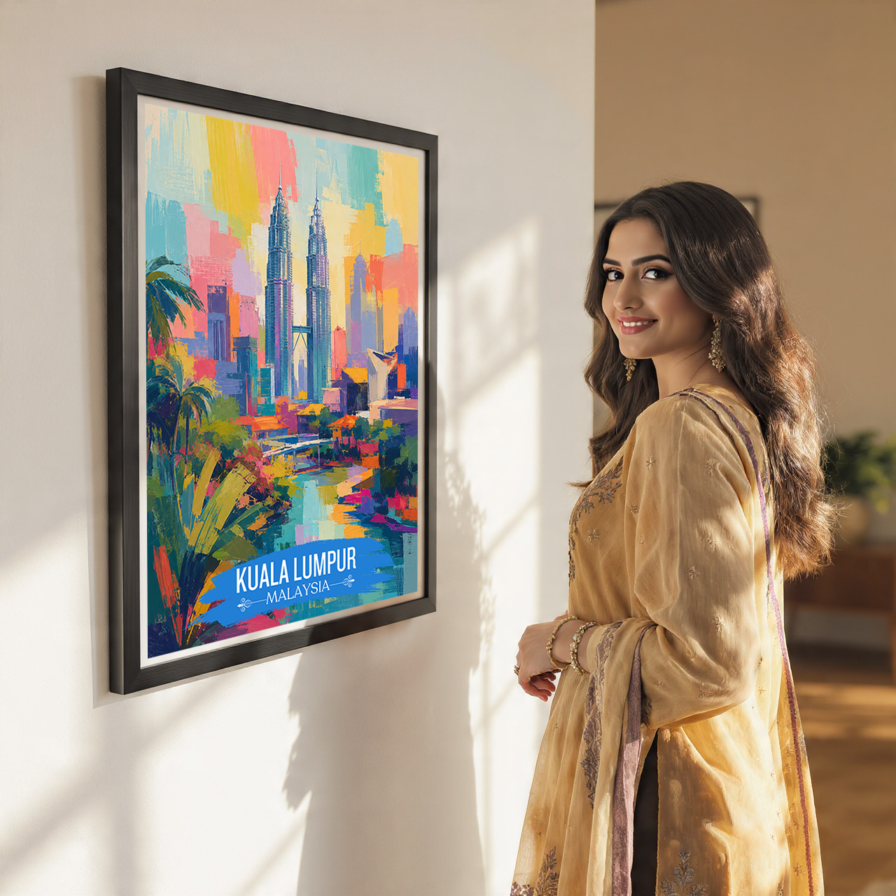 Kuala Lumpur - Malaysia - Vintage Travel Wall Art Poster Print