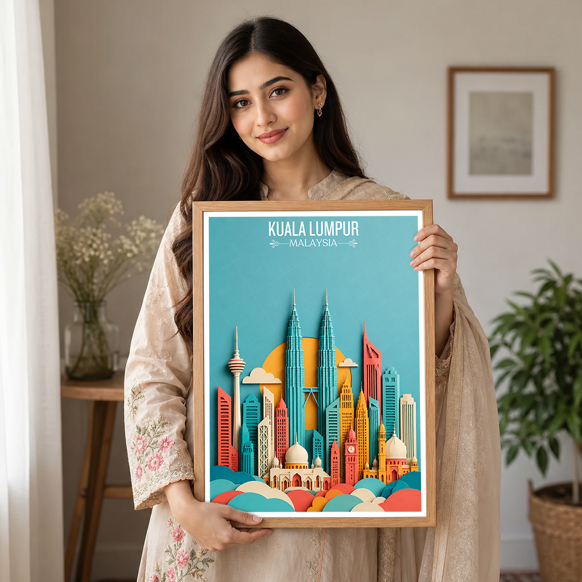 Kuala Lumpur - Malaysia - Vintage Travel Wall Art Poster Print