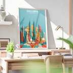 Kuala Lumpur - Malaysia - Vintage Travel Wall Art Poster Print