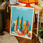 Kuala Lumpur - Malaysia - Vintage Travel Wall Art Poster Print