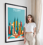 Kuala Lumpur - Malaysia - Vintage Travel Wall Art Poster Print