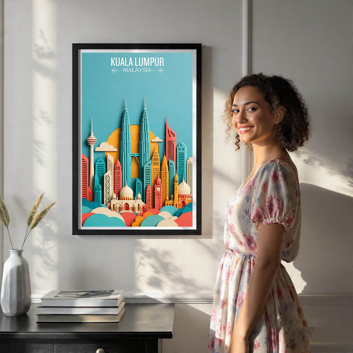 Kuala Lumpur - Malaysia - Vintage Travel Wall Art Poster Print