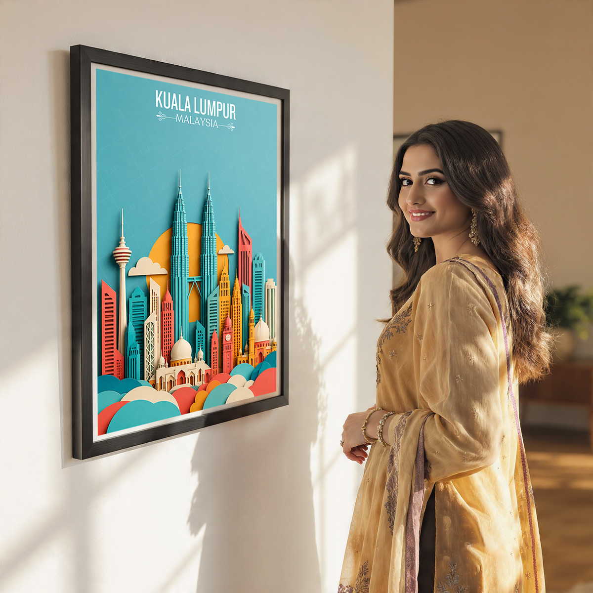 Kuala Lumpur - Malaysia - Vintage Travel Wall Art Poster Print