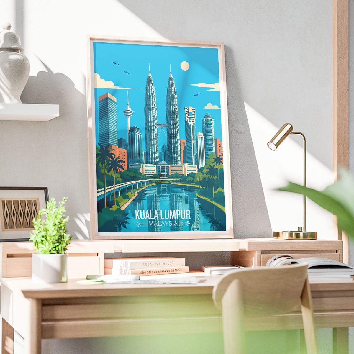 Kuala Lumpur - Malaysia - Vintage Travel Wall Art Poster Print
