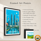 Kuala Lumpur - Malaysia - Vintage Travel Wall Art Poster Print