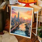 Kuala Lumpur - Malaysia - Vintage Travel Wall Art Poster Print
