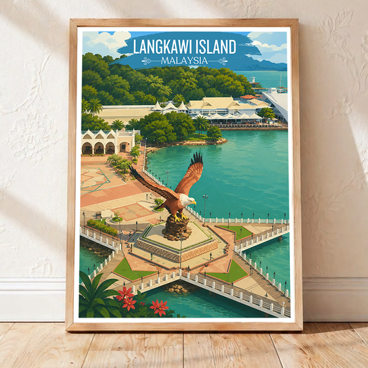 Langkawi Island - Malaysia - Travel Wall Art Deco Poster Print - Art Print - Travel Art Poster