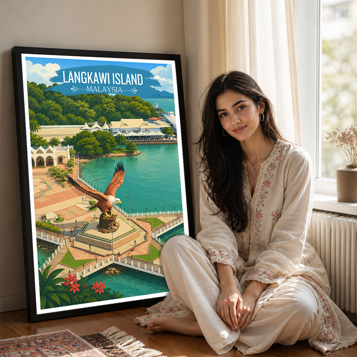 Langkawi Island - Malaysia - Travel Wall Art Deco Poster Print