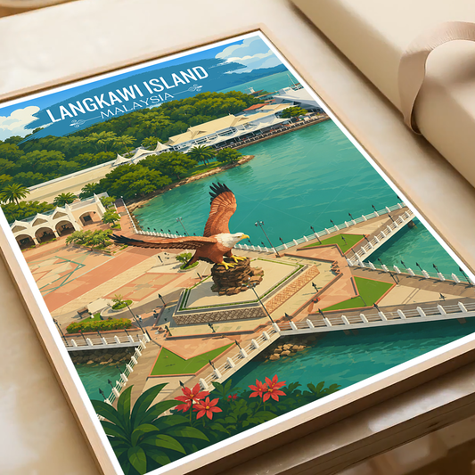 Langkawi Island - Malaysia - Travel Wall Art Deco Poster Print - Art Print - Travel Art Poster