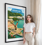 Langkawi Island - Malaysia - Travel Wall Art Deco Poster Print