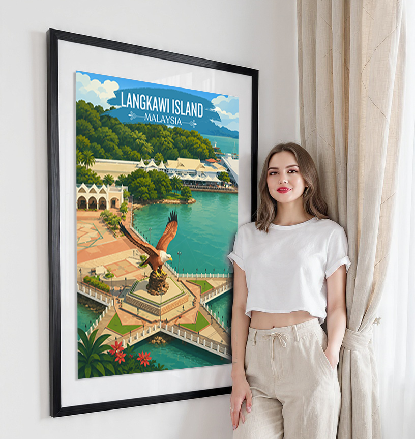 Langkawi Island - Malaysia - Travel Wall Art Deco Poster Print