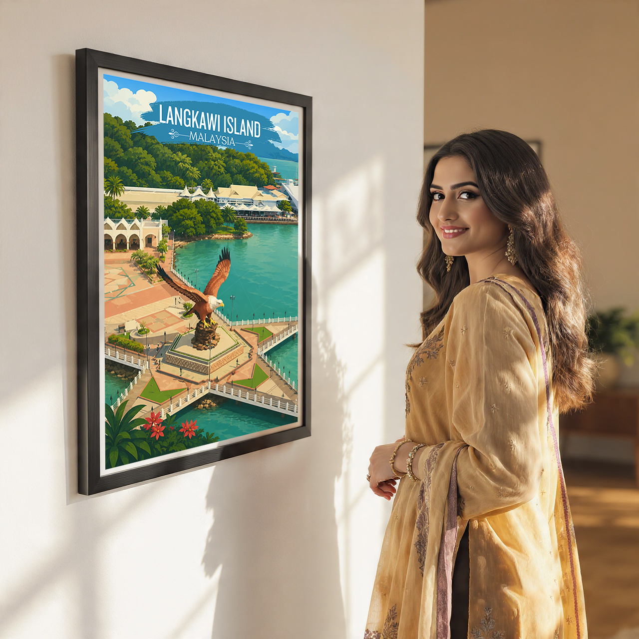 Langkawi Island - Malaysia - Travel Wall Art Deco Poster Print