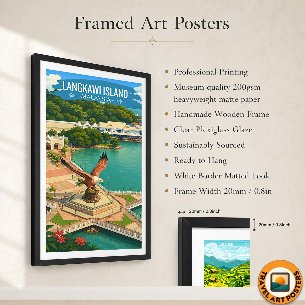 Langkawi Island - Malaysia - Travel Wall Art Deco Poster Print