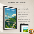 Langkawi Sky Bridge - Malaysia - Travel Wall Art Deco Poster Print