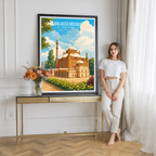 Malacca Mosque - Malaysia - Travel Wall Art Deco Poster Print