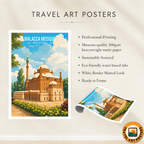 Malacca Mosque - Malaysia - Travel Wall Art Deco Poster Print
