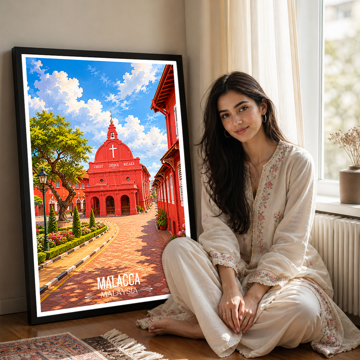 Malacca - Malaysia - Travel Wall Art Deco Poster Print