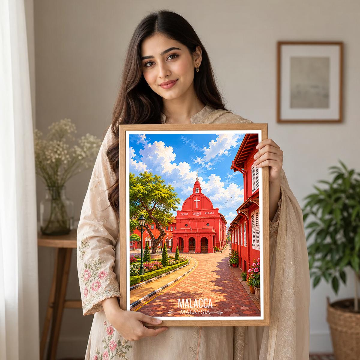 Malacca - Malaysia - Travel Wall Art Deco Poster Print