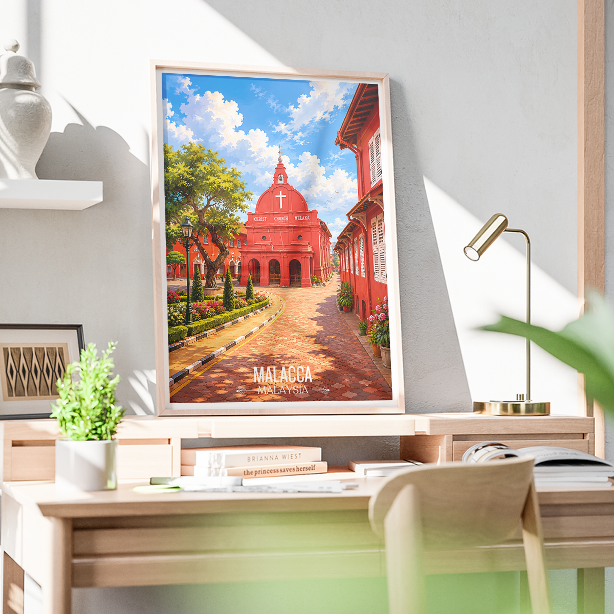 Malacca - Malaysia - Travel Wall Art Deco Poster Print