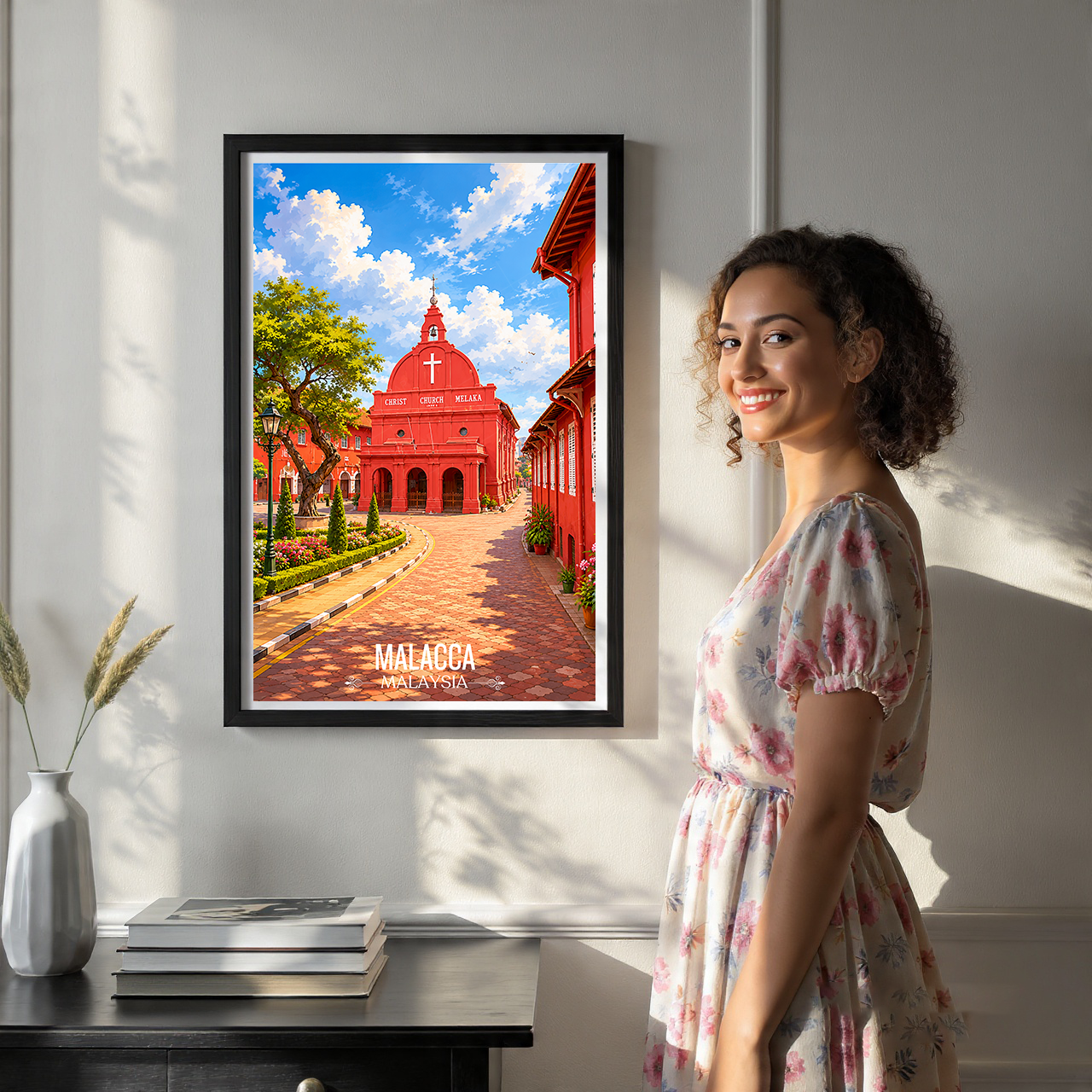 Malacca - Malaysia - Travel Wall Art Deco Poster Print