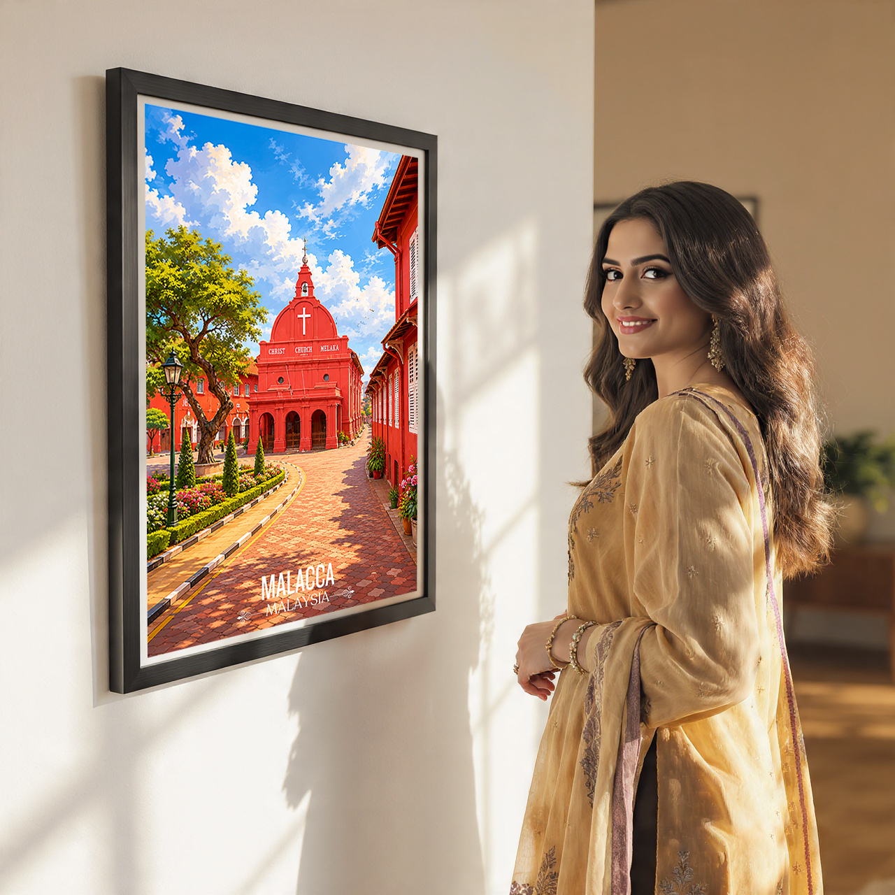 Malacca - Malaysia - Travel Wall Art Deco Poster Print