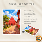 Malacca - Malaysia - Travel Wall Art Deco Poster Print